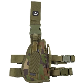 Pouzdro na pistoli stehenní woodland MFH 30725T